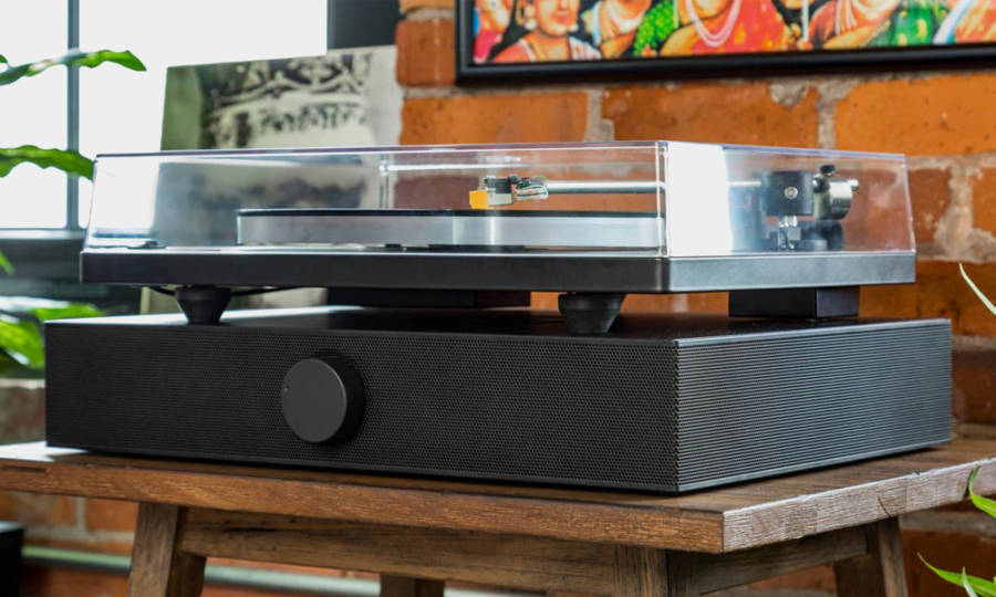 SpinBase Turntable Speaker System Cool Material