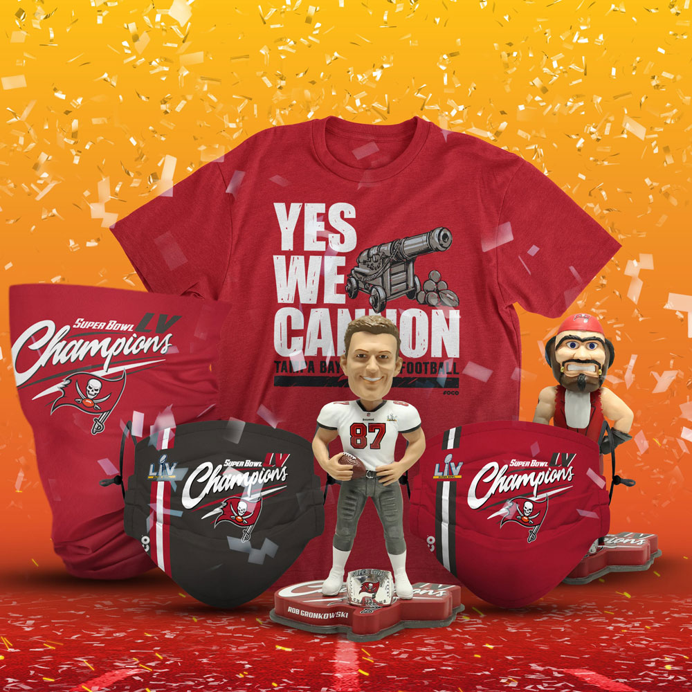Keep the Bucs Celebration Going With FOCO.com’s Super Bowl LV Champions Collection