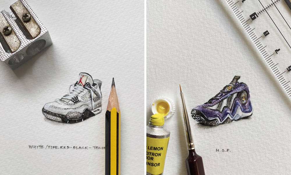 Eric-NGs-Popular-Miniature-Sneaker-Eulogy-Paintings-Have-Become-a-Book-4