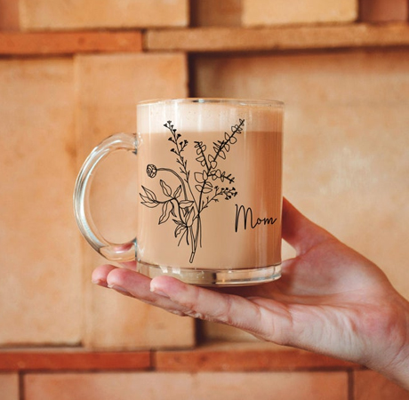 Aluna Design Co. Personalized Botanical Mug
