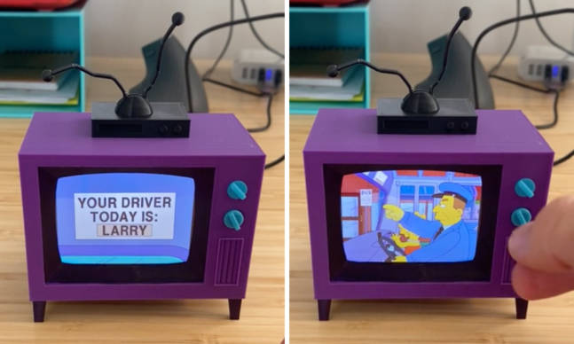 This Tiny 3D-Printed TV Plays 11 Seasons of ‘The Simpsons’