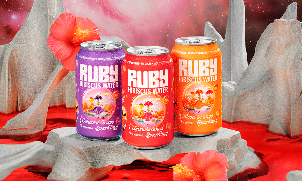 Ruby Sparkling Hibiscus Water