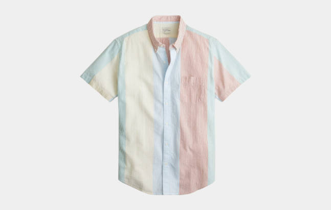 Short-sleeve-Yarn-dyed-Seersucker-Shirt