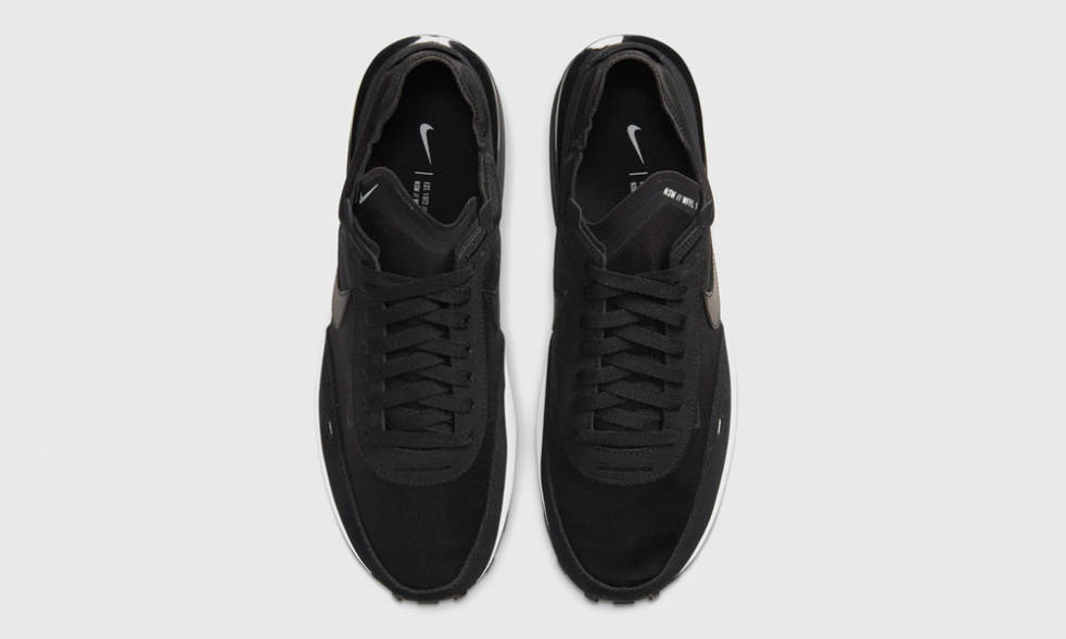 The Nike Waffle One Sneaker in All Black | Cool Material