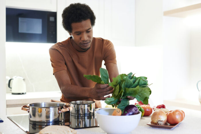 Man Selecting Fresh Ingredients For His Dinner