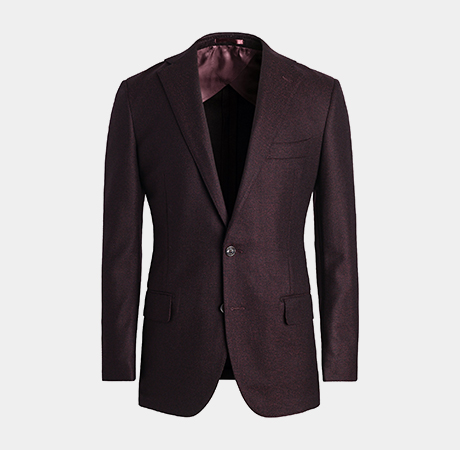 Proper Cloth Bedford Burgundy Wool Flannel Jacket