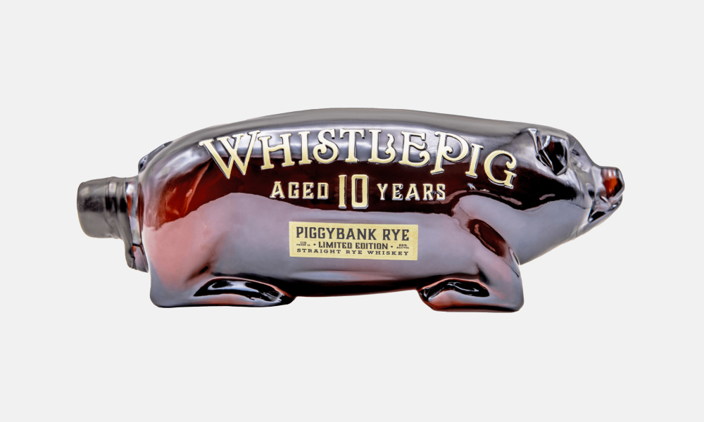 Whistlepig's 10 Year Piggybank Rye Is Packaged in a Porcine-Shaped Decanter  | Cool Material
