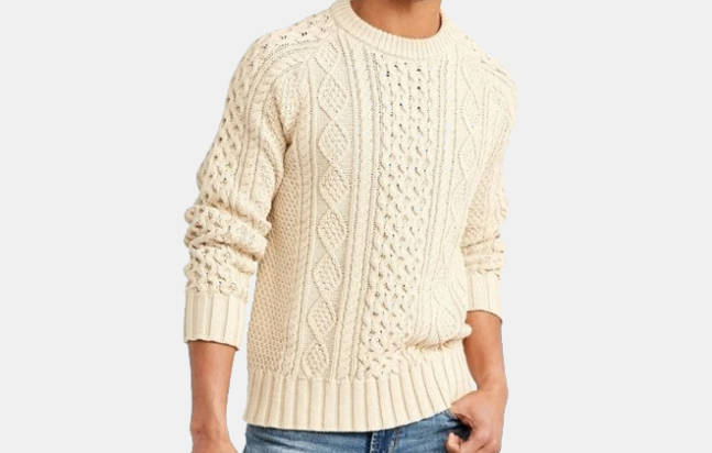 wills aran cable turtleneck sweater