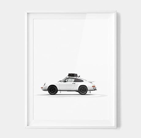 Curb Shop 911 Rally Plain Body by INK Print