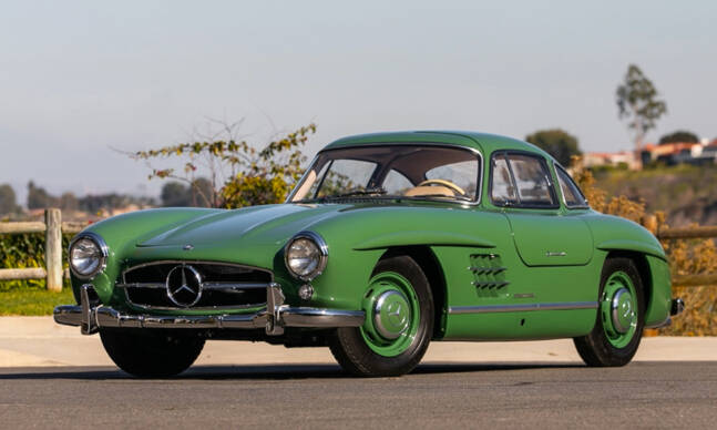 Green 1955 Mercedes-Benz 300 SL “Gullwing” Heads to Auction
