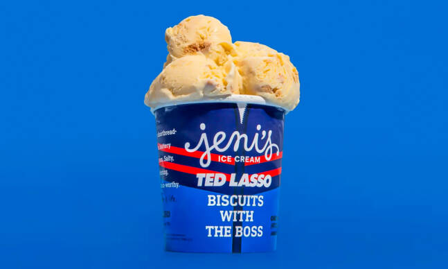 Jeni’s × Ted Lasso Biscuits with the Boss Ice Cream
