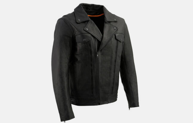 Milwaukee Leather LKM1760 Men’s Black Leather Jacket