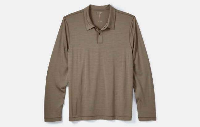 Proof’s 72-Hour Merino Long Sleeve Polo Shirt
