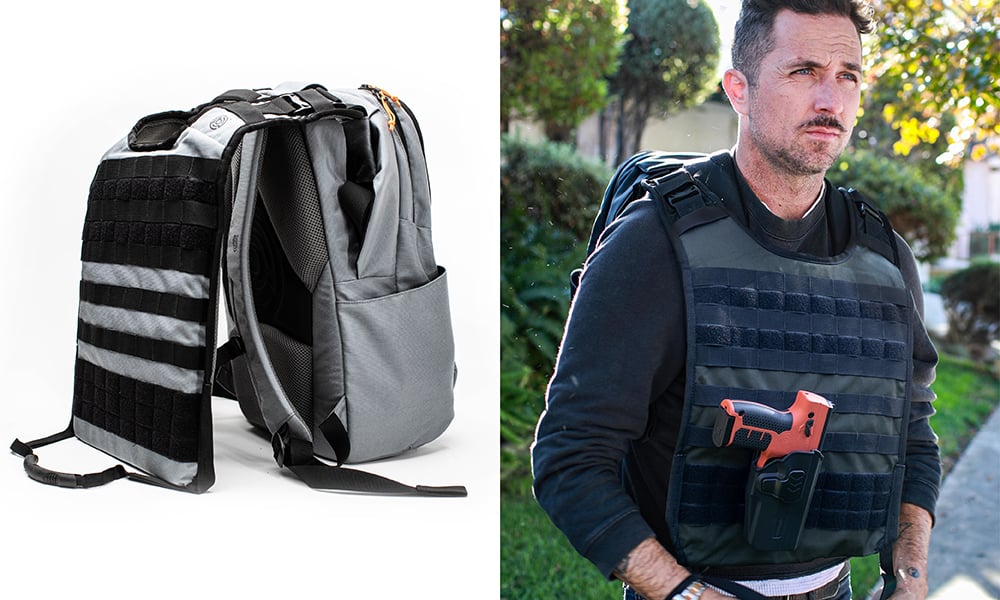 Byrna’s Stylish Ballistapac Quickly Converts to Body Armor