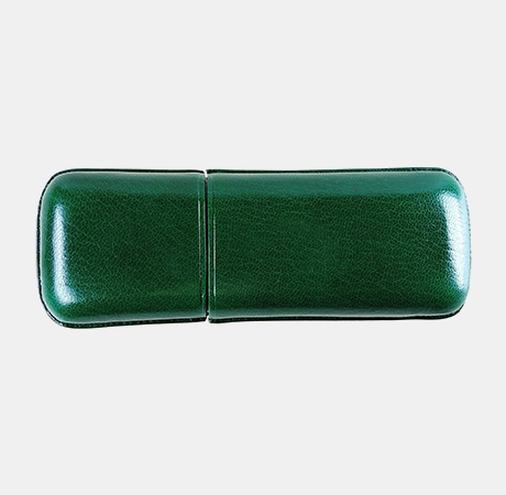 Al Pascià Green Leather Robusto Cigar Case