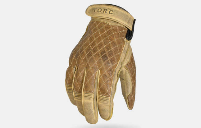 torc del ray cream motorcycle gloves