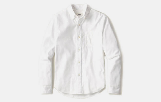 Buck Mason White Perfect Oxford One Pocket Shirt