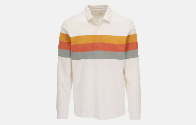 Faherty Men’s Long Sleeve Rugby Polo