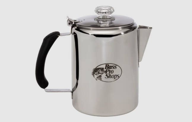 Bass Pro Shops Stainless Steel Stovetop Percolator – 9 Cup