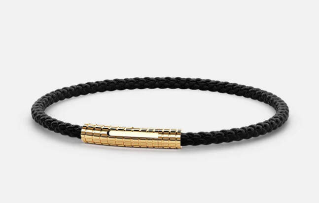 Grid Leather Bracelet From Waldor & Co.