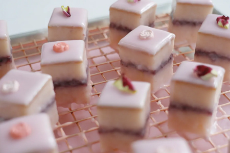 Strawberry Rose Petit Fours