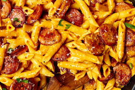 Smoked Sausage Cajun Alfredo