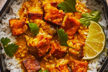 Crispy Tofu With Peanut Sauce