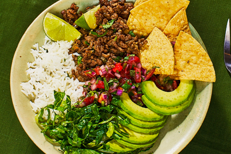 Spiced Beef Taco Bowls