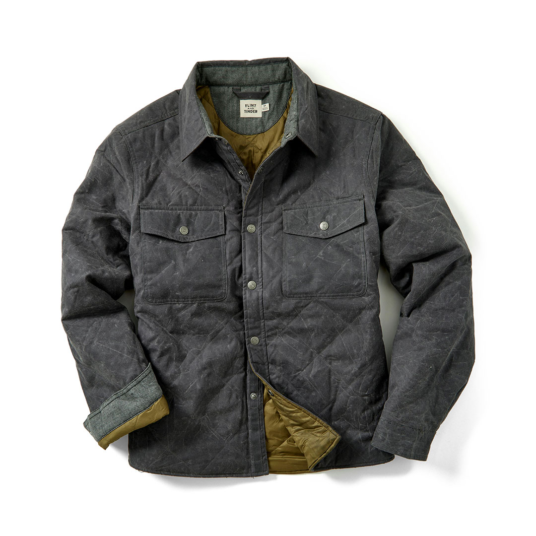 Flint and Tinder Quilted Waxed Shirt Jacket - 40% Off