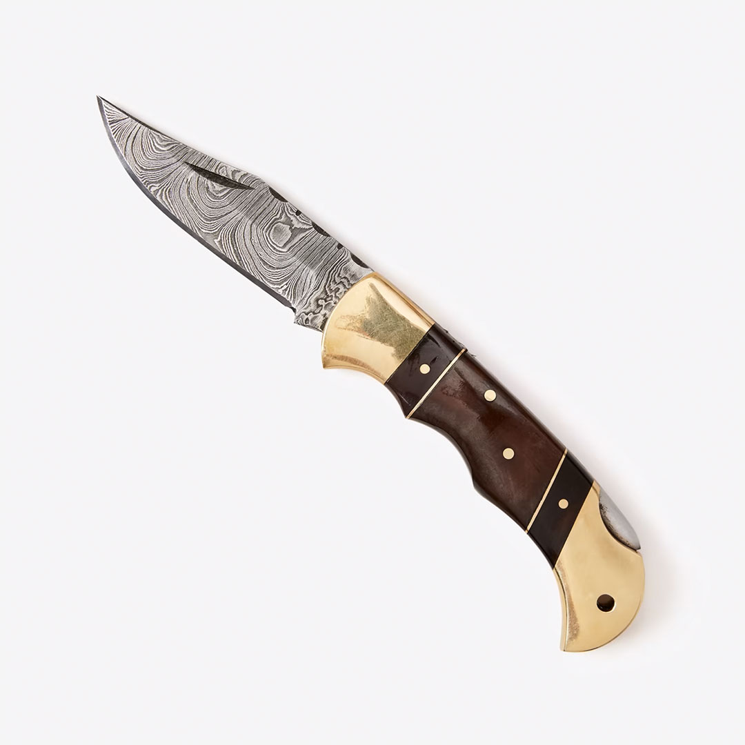 Forseti Steel Hemingway Handmade Damascus Steel Pocket Knife - 25% Off