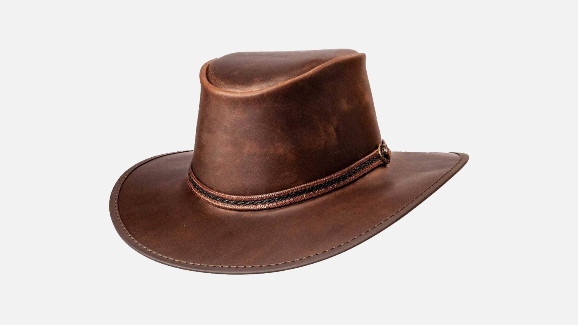 American Hat Makers Leather Outback Hat