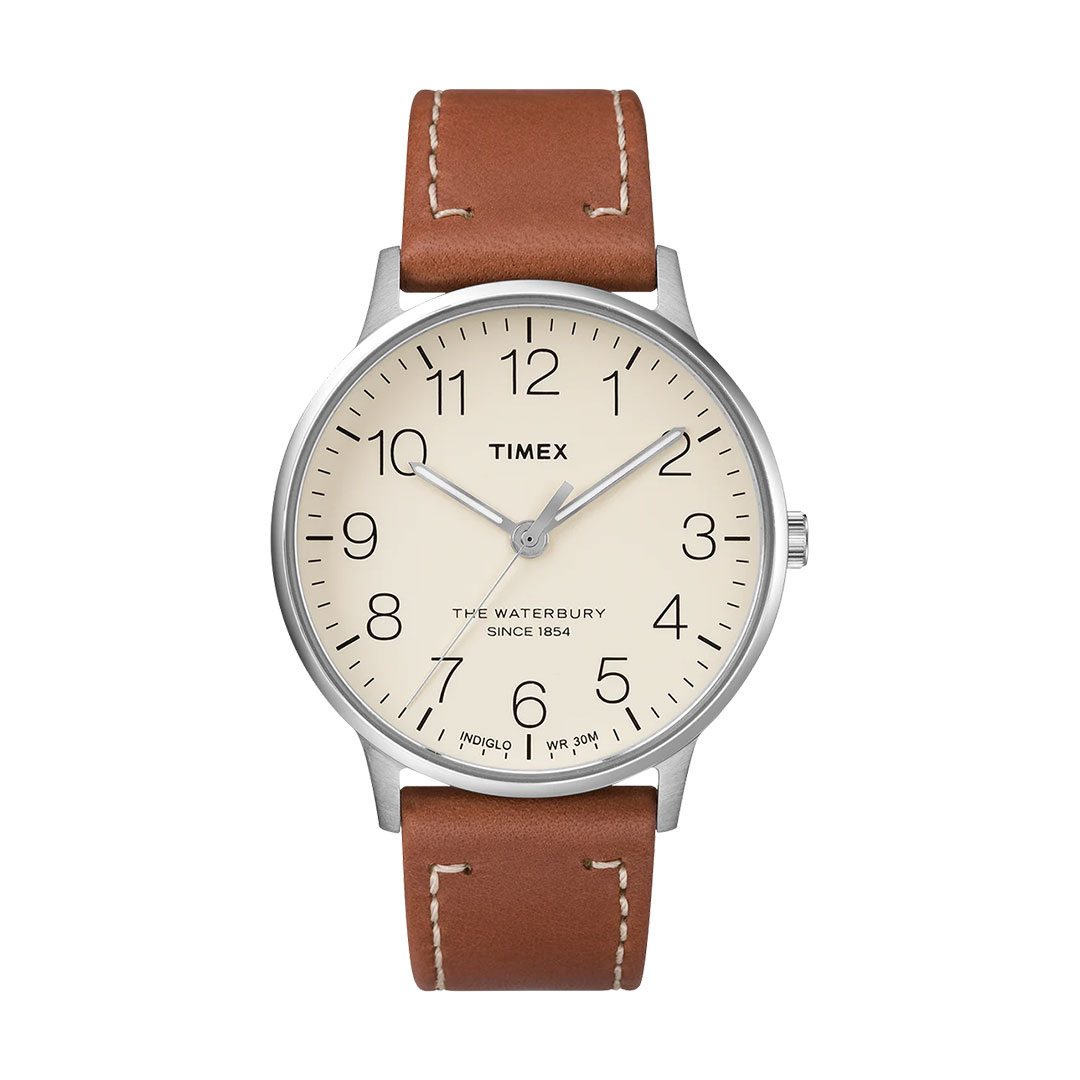 Timex Waterbury Classic 40mm Leather Strap Watch - 50% Off