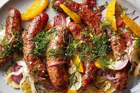 Roast Sausage and Fennel With Orange