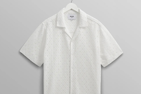 Wax London Didcot Shirt White Corded Lace