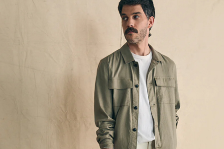 Faherty Movement Flex Linen Shirt Jacket