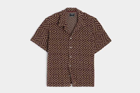 Todd Snyder Terry Jacquad Cabana Shirt Polo