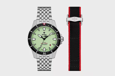 Zodiac x RedBar Pro-Diver Automatic Stainless Steel Watch