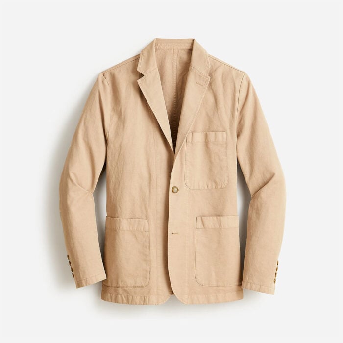 J. Crew Garment-Dyed Cotton-Linen Chino Suit Jacket