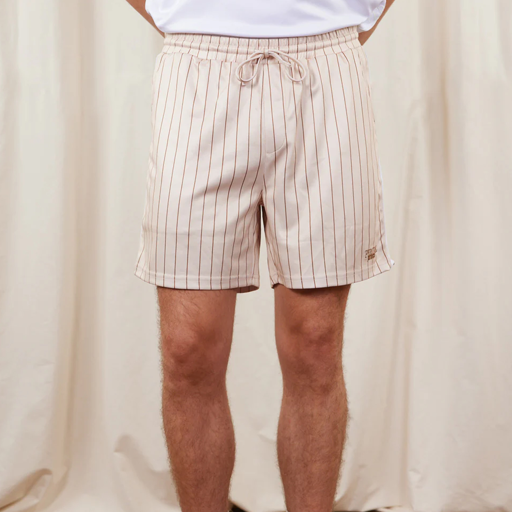 Athleisure Pinstripe Shorts