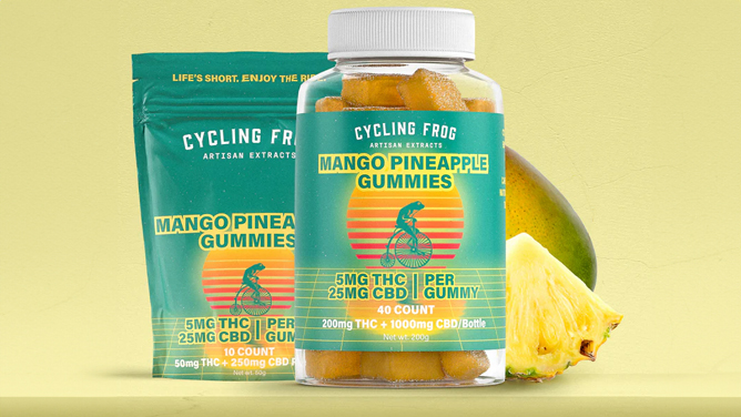 Cycling Frog Mango-Pineapple Gummies