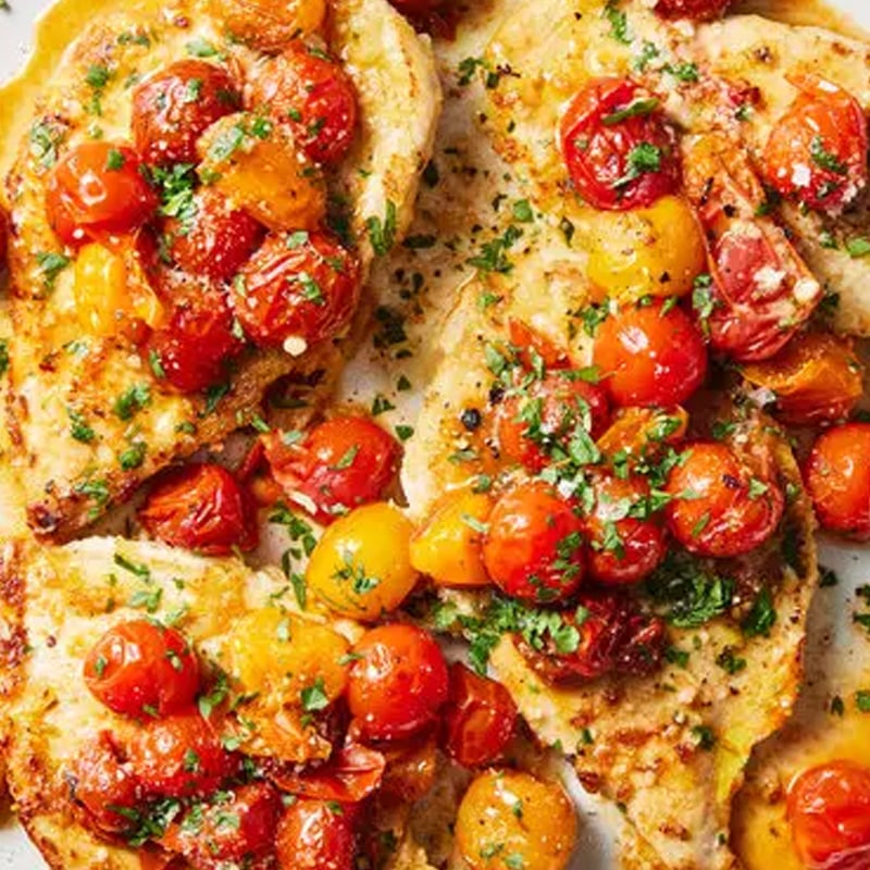 Lemon and Garlic Chicken With Cherry Tomatoes