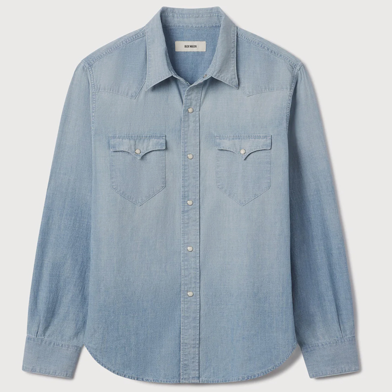 Buck Mason Japanese Chambray Western Shirt