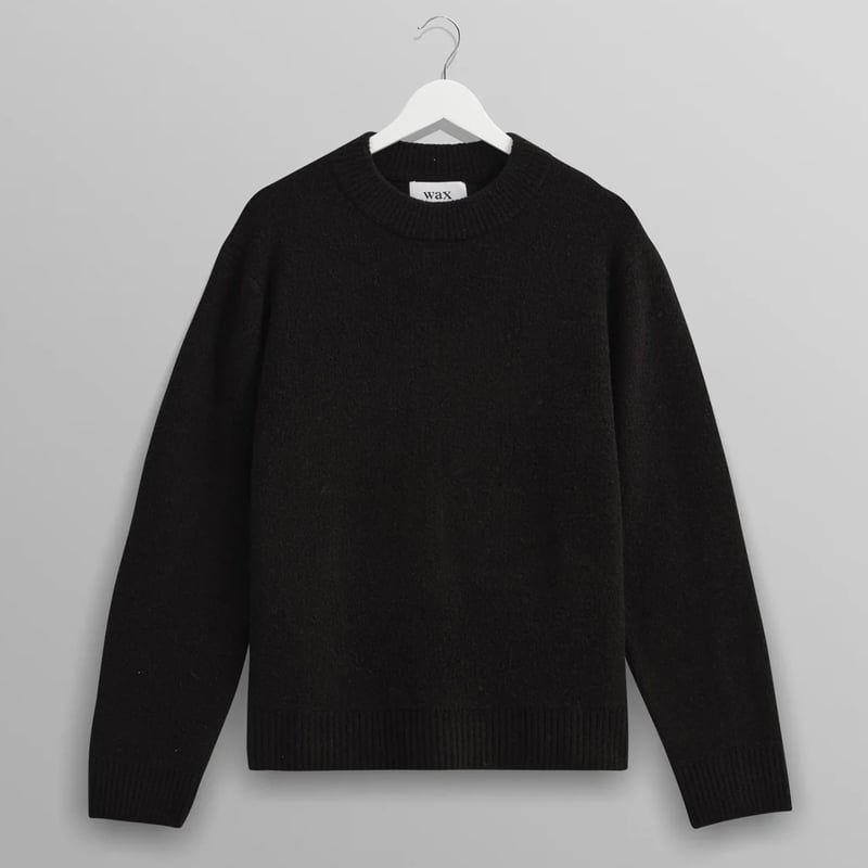 Wax London Wilde Black Boucle Crew Neck