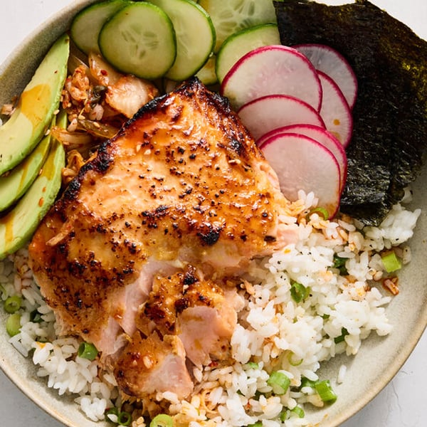 Sticky Miso Salmon Bowl