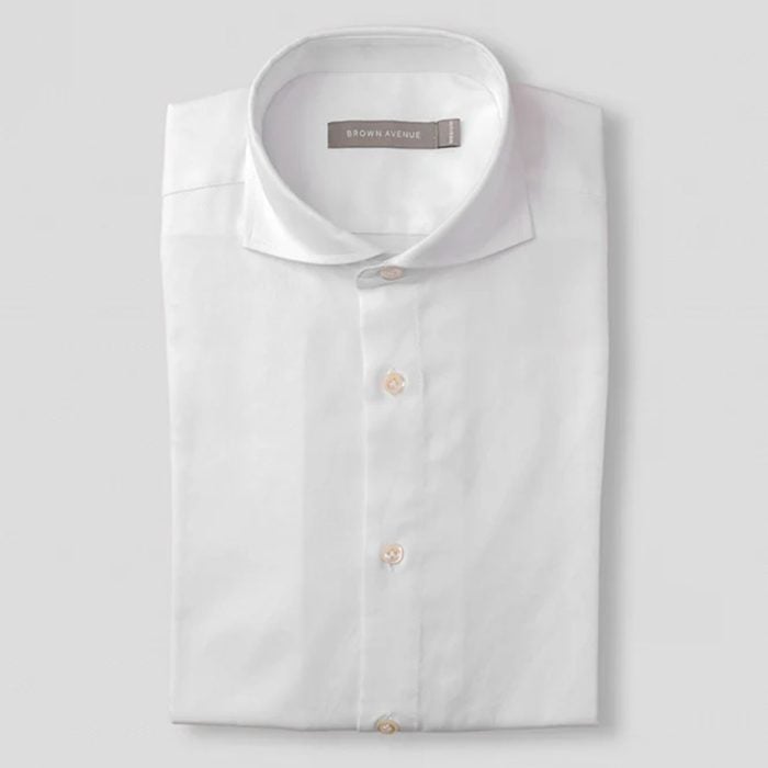 Brown Avenue Cut Away Fine Oxford Shirt