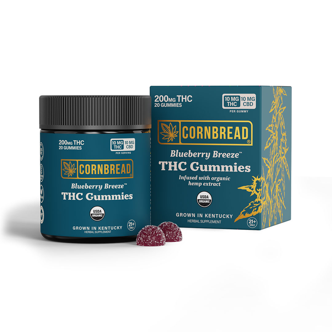 Cornbread Hemp USDA Organic 100% Legal THC Gummies - 25% Off