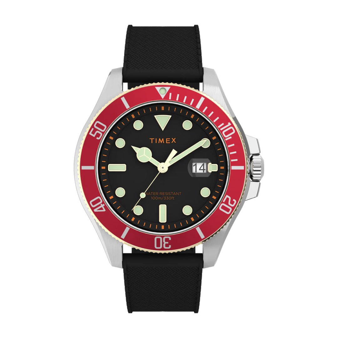 Timex Harborside Coast 43mm Rubber Strap Watch - 29% Off