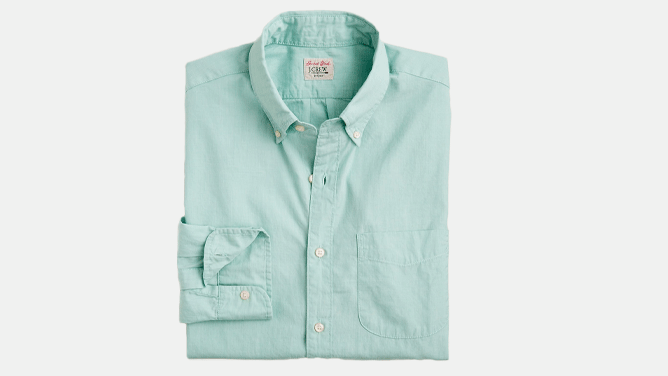 J. Crew Secret Wash Cotton Poplin Shirt