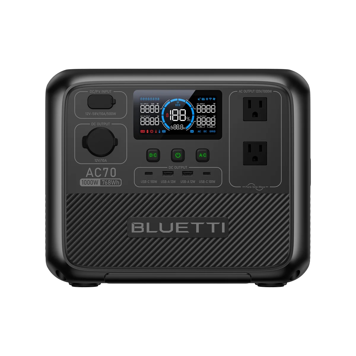 BLUETTI AC70 Portable Power Station - 46% Off