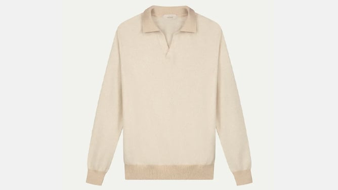 Aurélien Cashmere Jacquard Polo Sweater